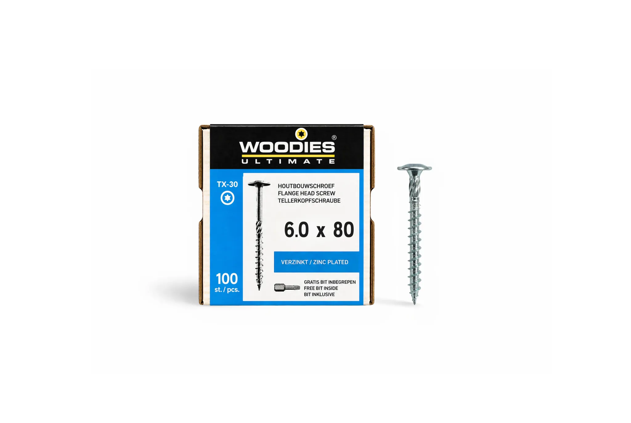 Woodies Tellerkop 6.0x80/50 T30 100/ds