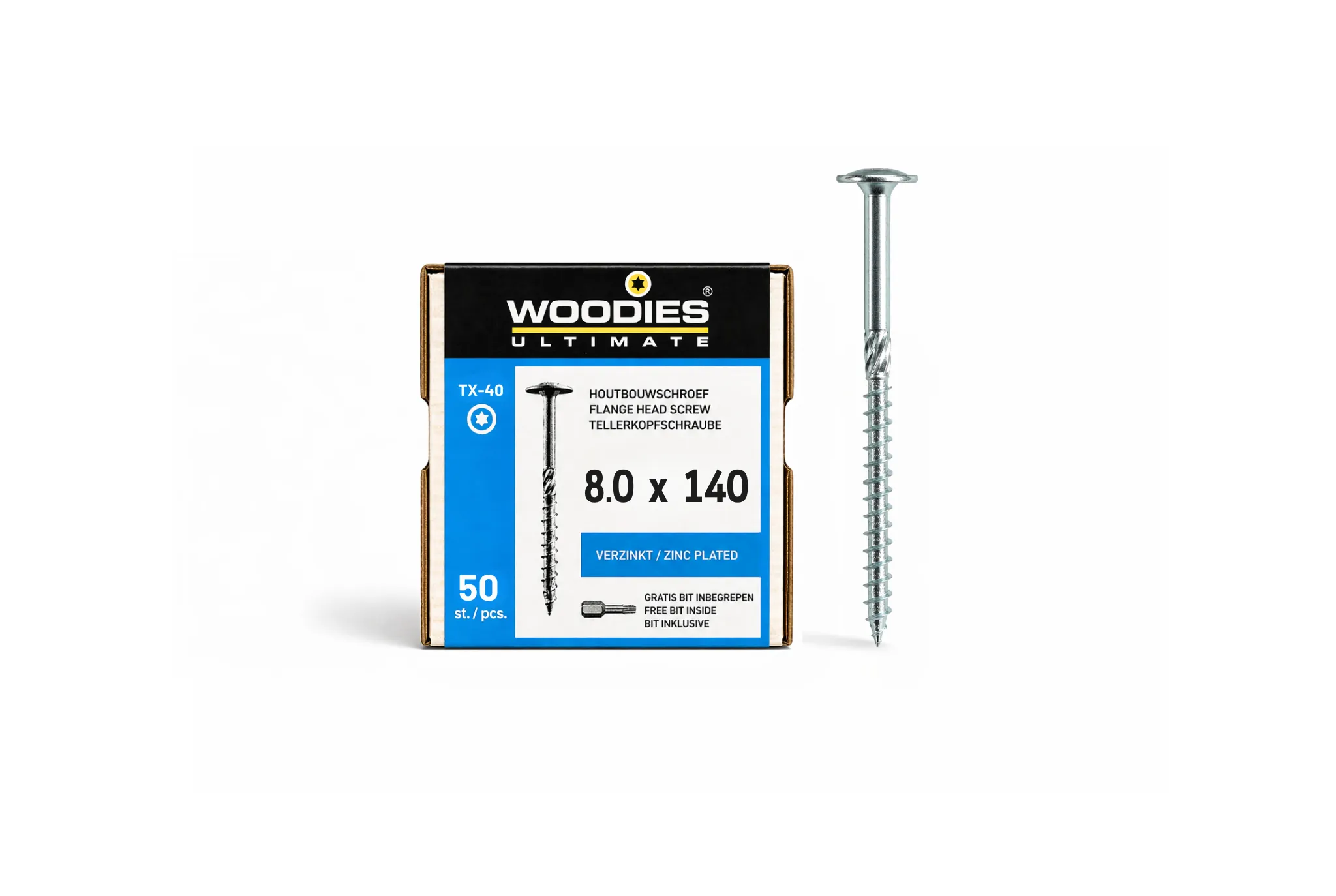 Woodies Tellerkop 8.0x140/80 T40 50/ds