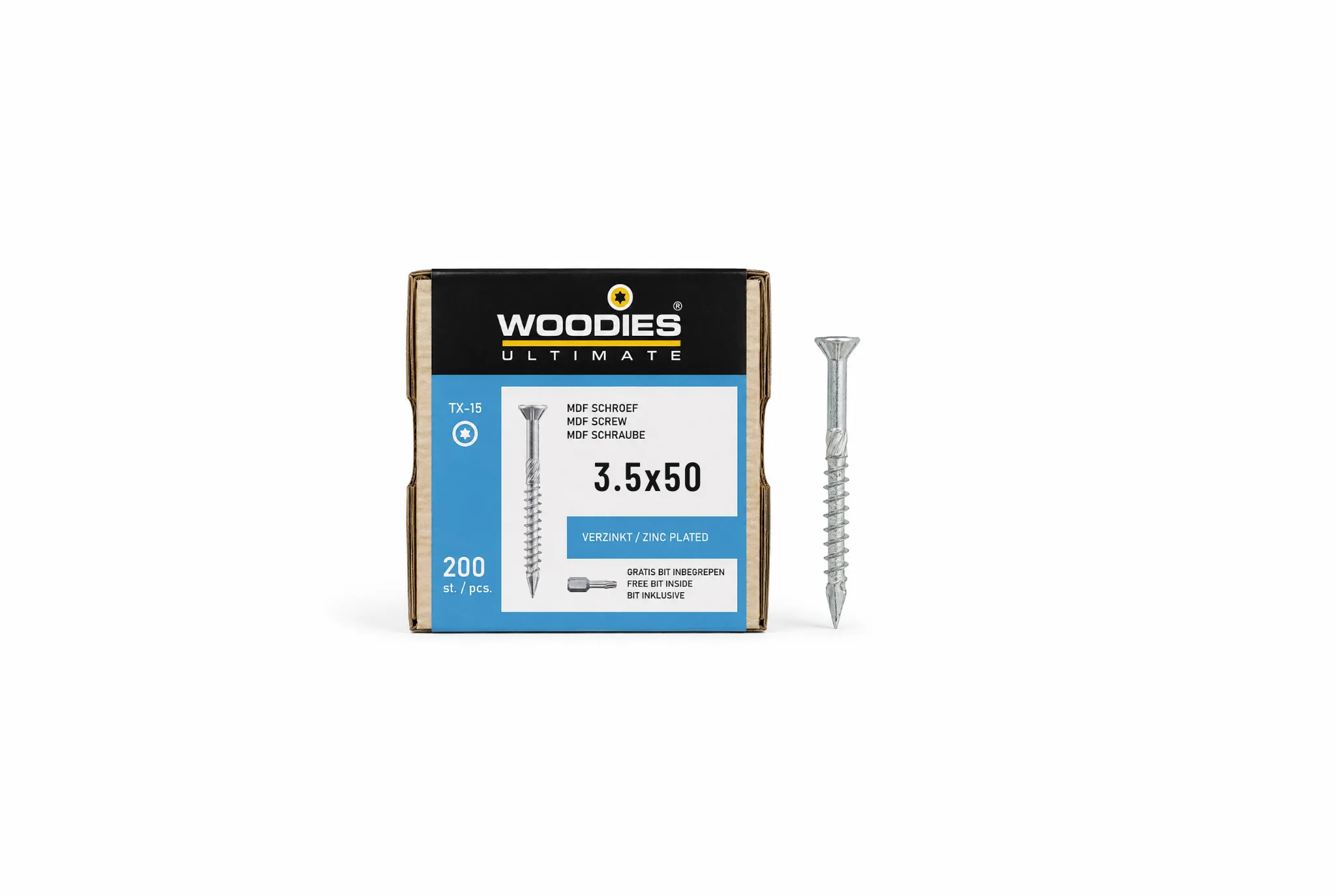 Woodies Ult MDF-schroef 3,5x50/30